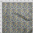 thumbnail image 4 of oneOone Viscose Jersey Grayish Blue Fabric Abstract Watercolor Texture Craft Projects Decor Fabric Printed By The Yard 60 Inch Wide, 4 of 5