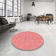 thumbnail image 4 of Ahgly Company Tapis d'Intérieur Lavable à la Machine, Carré, Transitionnel, Corail Clair Rose, Tapis de Zone, 7 Pieds Carré, 4 of 7