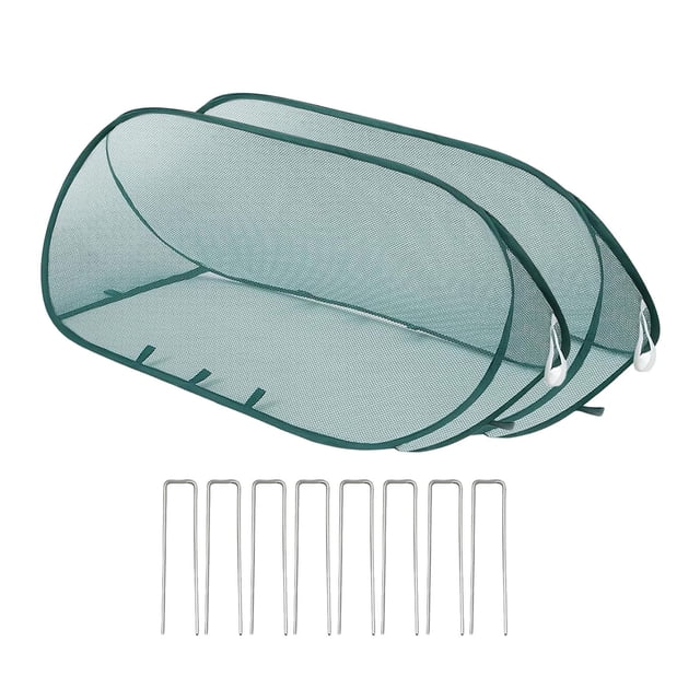 Up Garden Mesh Net Cover 100x40x40cm Foldable Tent WithGround Portable Cage For Raised Bed Bird Barrier Netting For Vegetable Strawber