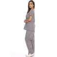 thumbnail image 2 of Women's Scrub Sets Six Pocket Medical Scrubs (V-Neck with Cargo Pant), 2 of 5