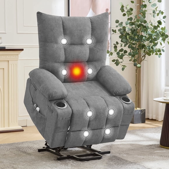 Eastvita Power Lift Oversized Recliner Chair Rocker with Massage Heat Function