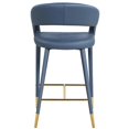 thumbnail image 2 of Meridian Furniture Tabouret en Similicuir Bleu Marine Destiny, 2 of 6