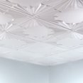 thumbnail image 2 of Fasade Art Deco Decorative Vinyl Ceiling Panel 2ft x 2ft 5 Pack Gloss White, 2 of 5