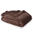 thumbnail image 1 of BHG Peluche de velours texturé Jeté Panier brun, 1 of 4