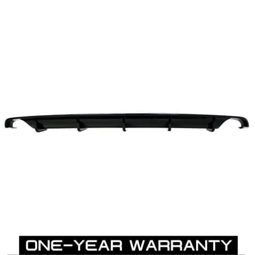 ECP-AUTOTEILE Rear Bumper Diffuser w/Corner Splitter Compatible with 2022-2025 Civic Sedan Ex,Si,Touring FE1 / FE2 4DR 11th Gen Fin Gloss Blackout  Euro  Type