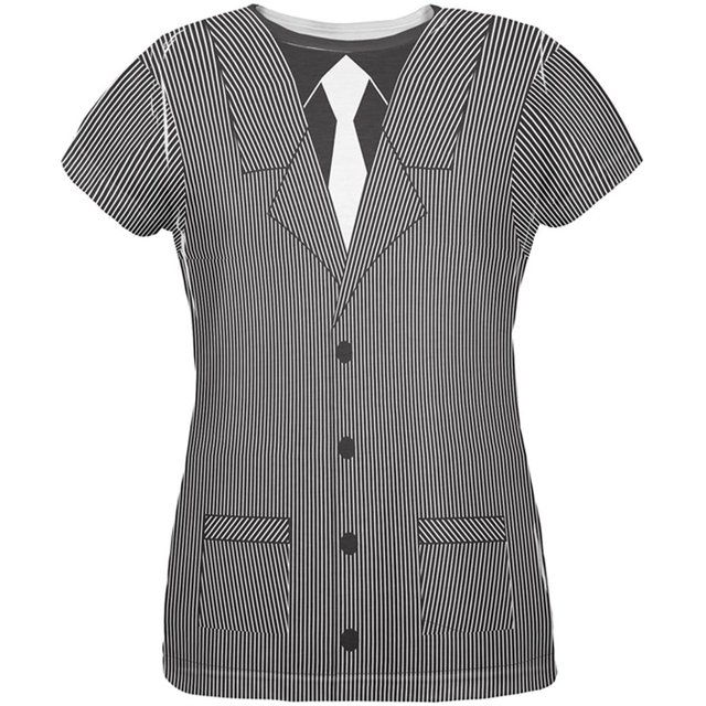 Halloween 20's Gangster Costume All Over Womens T Shirt