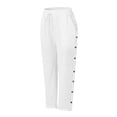 thumbnail image 4 of FcBaudy Full Length Pants Men's Casual Holiday Pocket Drawstring Solid Color Elastic Waist Cropped Pants Men Pants, 4 of 4