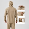 thumbnail image 4 of WRKEKC Performance Outdoor Sport Jacket Men's Windproof Lightweight Hooded with Secure Zippered Pockets for Climbing Running and All-Weather Training Khaki L, 4 of 8