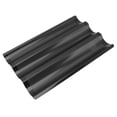 thumbnail image 2 of Baguette Pan, Stainless Steel Easy To Clean Easy To Release Perforated Design Black French Bread Pan 3 Slots  For Home For French Bread, 2 of 8