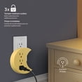 thumbnail image 2 of Globe Electric 3-Outlet Yellow Half Moon Indoor Wall Charger Charging Adapter, Not Smart Compatible, 2 of 5