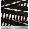 thumbnail image 3 of Soimoi Black polyester Crepe Fabric Bottle Bar Decor Fabric Printed Yard 52 Inch Wide, 3 of 5