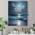 thumbnail image 4 of Moonlight Ocean Canvas Wall Art 15.75x11.81 Inches, 4 of 8