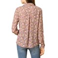 thumbnail image 3 of INSPIRE CHIC Women's Button Down Long Sleeve Ditsy Floral Shirt, 3 of 7