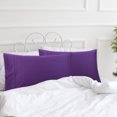 thumbnail image 2 of PiccoCasa Pillowcase Set of 2, Soft Cotton with Envelope Grape King, 2 of 7