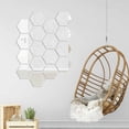 thumbnail image 1 of Hexagon Mirror Paste Acrylic Mirror Wall Paste Three Dimensional Wall Paste Home, 1 of 7