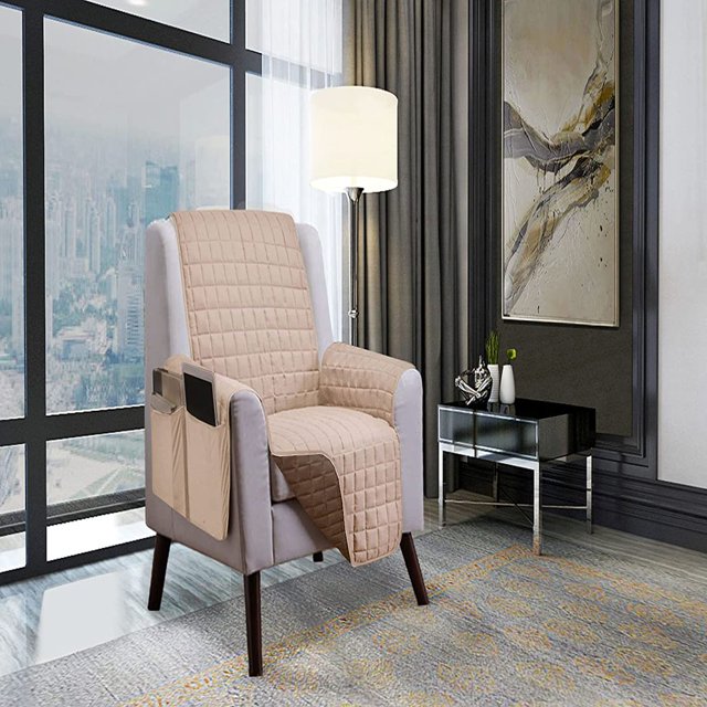2024 Produits pour Animaux Housse de Meuble Protecteur Réversible pour Chaise Chiens & Chats Bleu Marine/gris