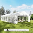 thumbnail image 3 of Outsunny 20' x 40' Large Party Tent with Removable Window Sidewalls, White, 3 of 10