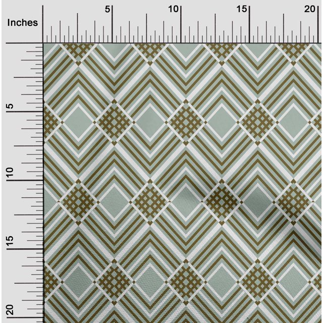 oneOone Viscose Chiffon Fabric Diamond Geometric Decor Fabric Printed BTY 42 Inches Wide