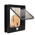 thumbnail image 4 of With Four Way Four Modes Lockable Pet Door, Pet Door, Dog For Cat L Black, 4 of 8