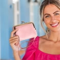 thumbnail image 4 of C Ladies Coin Purse Zipper Pouch Snap Closure Handbag Small Wallet Clutch Pocket Organizer, 4 of 7