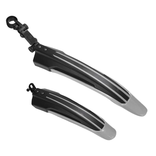 Transemion Enhanced Safety Bicycle Fenders With Wide Compatibility Stylish Bicycle Mudguard black gray 1Set