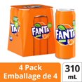 thumbnail image 1 of Fanta® Orange 310mL Cans, 4 Pack, 1 of 10