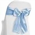 thumbnail image 3 of Lann's Linens - 100 Elegant Satin Wedding/Party Chair Cover Sashes/Bows - Ribbon Tie Back Sash - Baby Blue, 3 of 4