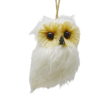 Holiday Time White Snowy Owl Christmas Ornament, 1 Count