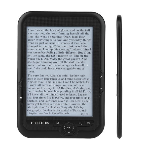 6 Inch Portable EBook Reader with 600 X 800 Resolution Color Screen Builtin Backlight, Display 300DPI Blue Cover 16GB 8GB 4GB, EBook Readers 29 Language Options