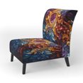 thumbnail image 3 of Designart "VORTEX Kaleidoscope I" Gold Abstract Upholstered Accent Chair - Modern Arm Chair For Bedroom, 3 of 7