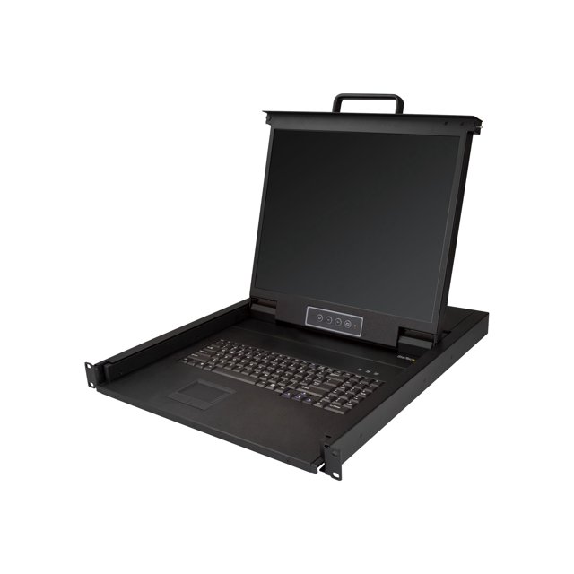 StarTech.com Console Rackmount KVM, Port Unique VGA KVM avec Moniteur LCD 19 Pouces pour Rack de Serveur, Tiroir Universel 1U LCD KVM avec Câbles et Matériel, Support USB, 50,000 Mtbf - LCD KVM Concole (RKCONS1901) - Console KVM - USB - 19 Pouces - Montable en Rack - 1280 x 1024 - 250 Cd/m2 - 1000 Cd/m2 - Noir - 1 VUGA - Noir