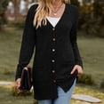 thumbnail image 4 of AherBiu Cardigan Sweaters for Women Lightweight 2024 Open Front Knit Sweater Trendy Button down Outerwear, 4 of 5