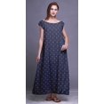 thumbnail image 3 of Bimba Robe Longue Maxi Imprimée pour Femmes en Rayonne, Vêtements de Nuit à Manches Courtes, 3 of 4