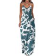 thumbnail image 2 of CEHVOM Robes d'Été pour Femmes Décontractées Boho Imprimées à Bretelles Anneau Plage Longue Robe Maxi avec Poches, 2 of 5