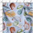 thumbnail image 2 of Soimoi Blue Poly Georgette Fabric Mix Fruits Fabric Prints By Yard 42 Inch Wide, 2 of 6