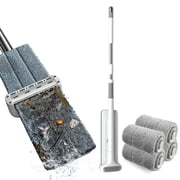 Microfiber mop floor cleaning system washable pads reusable dust mop with soft replacement pads hardwood floor cleaner mop wet and dry mop