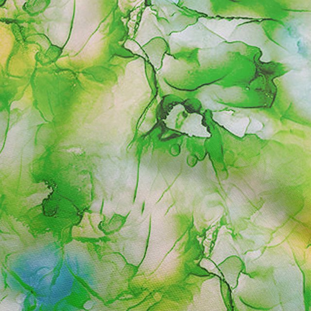 oneOone Silk Tabby Green Fabric Abstract Floral Craft Projects Decor Fabric Printed By The Yard 42 Inch Wide