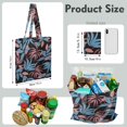 thumbnail image 2 of Fourre-tout en Toile Tropicale Rétro Esthétique, Sac Réutilisable Inspiré des Paumes pour Femmes, Sac à Main Léger et Écoresponsable pour la Plage et les Vacances, 2 of 6