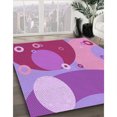 thumbnail image 3 of Ahgly Company Tapis d'Intérieur Lavables en Machine, Carré Violet Transitionnel, Carré de 8', 3 of 7