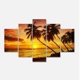 thumbnail image 2 of Barbados Island Evening Seashore - Modern Seascape Canvas Artwork, 2 of 3