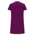 thumbnail image 4 of Gspmoly Robes d'Été, Mode Femme Été Col en V Manches Courtes Couleur Contrastante pour la Maison Robe Courte Robes Formelles pour Femmes Liquidation, 4 of 5