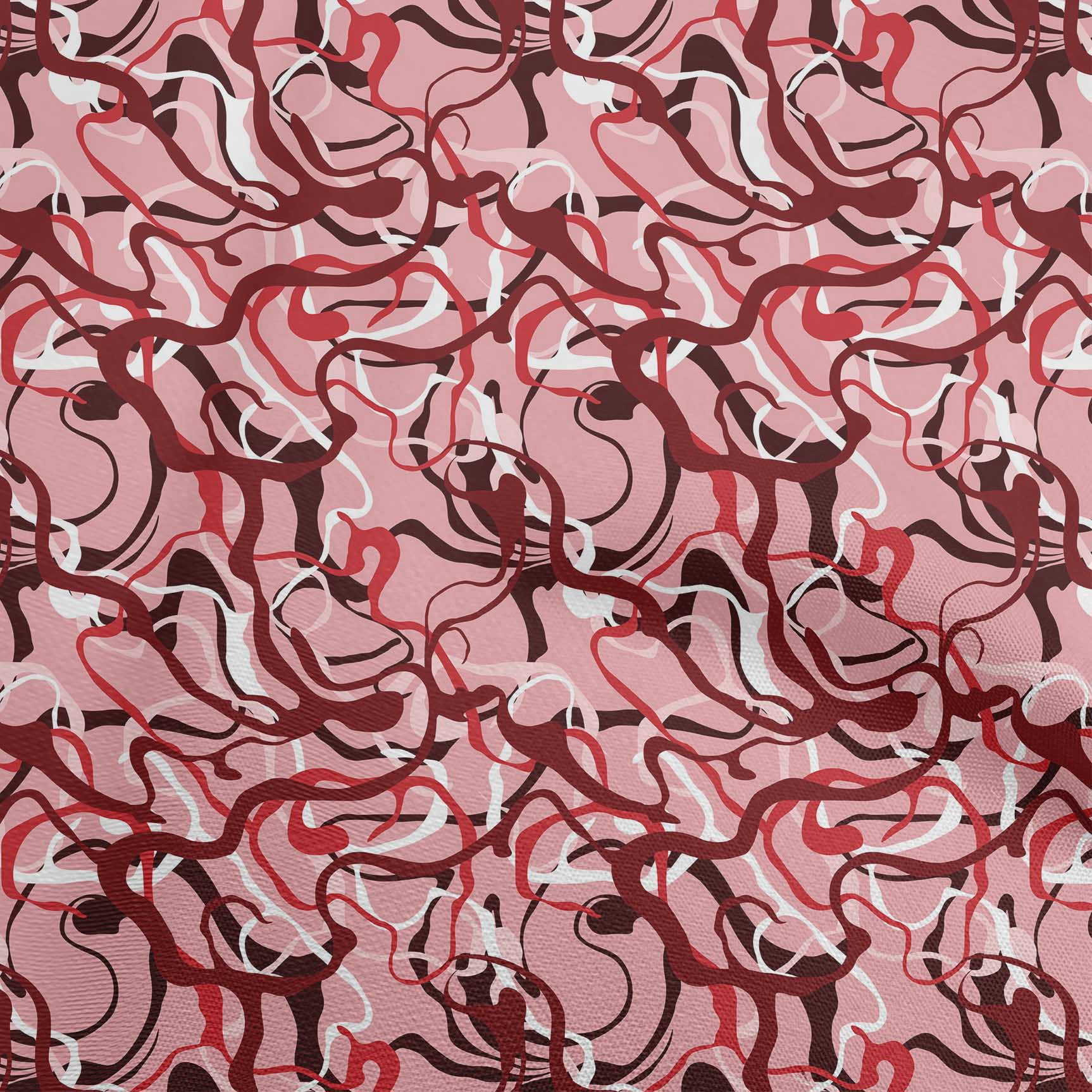 oneOone Cotton Jersey Red Fabric Abstract Sewing Craft Projects Fabric Prints By Yard 58 Inch Wide