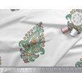 thumbnail image 2 of Soimoi Georgette Viscose Fabric Floral & Paisley Block Printed Fabric 1 Yard 42 Inch Wide, 2 of 3