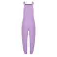 thumbnail image 4 of LSLJS Women's Loose Solid Jumpsuits Sleeveless Spaghetti Strap Loose Adjustable Jumpsuits, 4 of 5