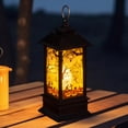 thumbnail image 5 of Halloween Desktop Ornament Large Candle Pumpkin Decoration with LED Tea Light Flameless Candle for Home Party Display, 5 of 5