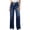 Dark Blue, variant on HUJlwoi Women's Wide Leg Jeans Drawstring High Waisted Loose Stretchy Trousers with Pockets Casual Trendy Denim Pants