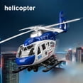 thumbnail image 2 of Hélicoptère Avion de Police Réaliste à Rétrofriction avec DEL, Modèle Musical, Jouet pour Enfants, Collection, 2 of 10