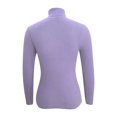 thumbnail image 5 of Dagegui Chandails à Col Roulé pour Femmes en Tricot Côtelé à Manches Longues, Chandail Extensible Coupe Ajustée, Hauts d'Automne, Violet, m, 5 of 5