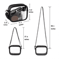 thumbnail image 1 of Sac Transparent Approuvé pour Stade, Sac Bandoulière Transparent avec Sangle Amovible et Ajustable pour Concert, 1 of 5