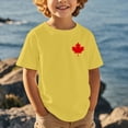 thumbnail image 3 of T-shirt Garçon Fierté du Canada Drapeau Feuille d'Érable Canadienne Col Rond Manches Courtes Blouse Garçon Fête Nationale Imprimé Drapeau Décontracté Garçon Fête du Canada T-Shirt à Imprimé Graphique, 3 of 5